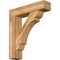 Ekena Millwork Olympic Block Rough Sawn Bracket w/ Offset Brace, Western Red Cedar, 8"W x 34"D x 38"H BKT0806X34X38OLY05RWR - alternate 1